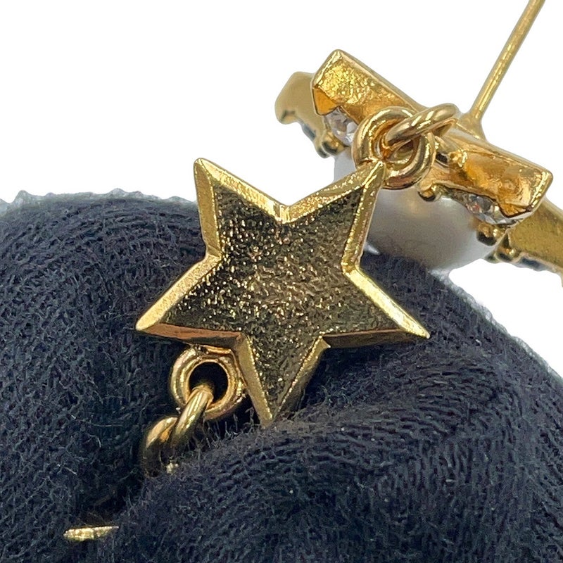 シャネル ピアス ココマーク スターモチーフ ロングピアス フェイクパール ラインストーン F24C CHANEL アクセサリー