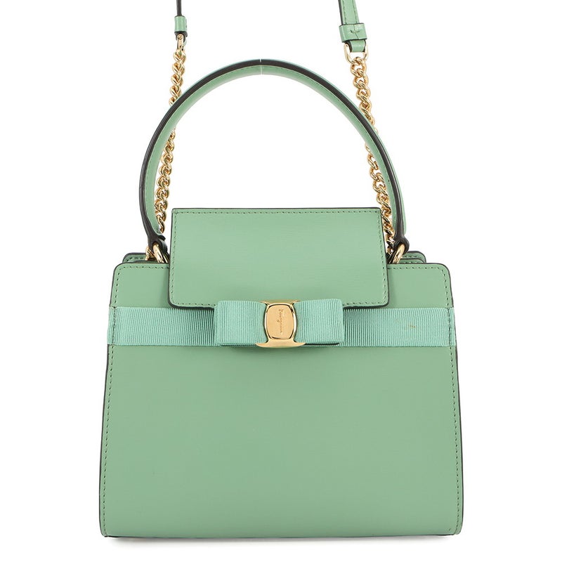 フェラガモ ショルダーバッグ ヴァラリボン レザー 21I282 Ferragamo 2way