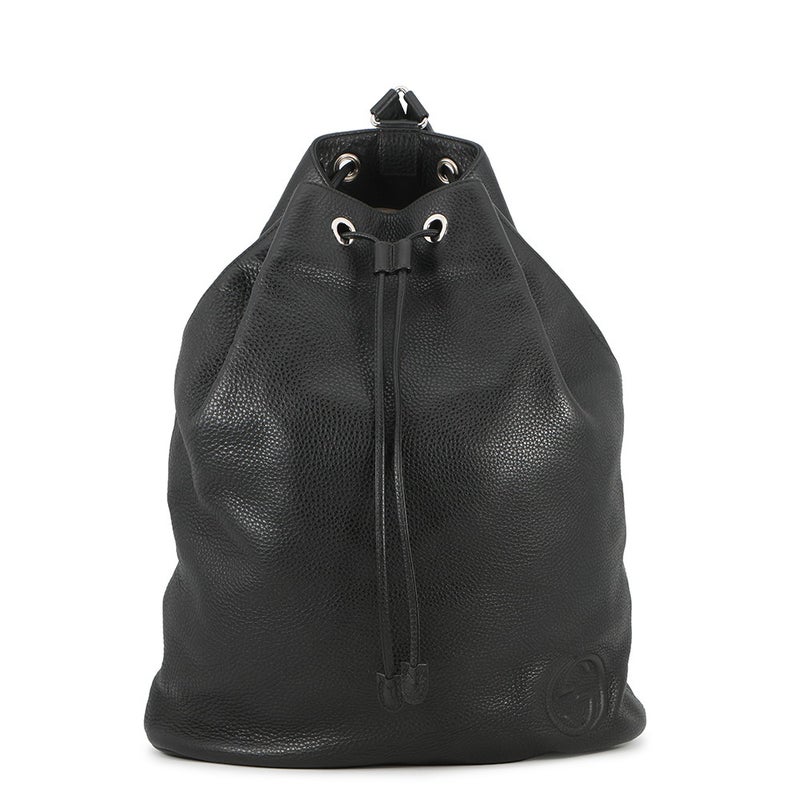 グッチ リュック ソーホー 巾着 バックパック レザー 625770 GUCCI バッグ リュックサック ブラック 黒