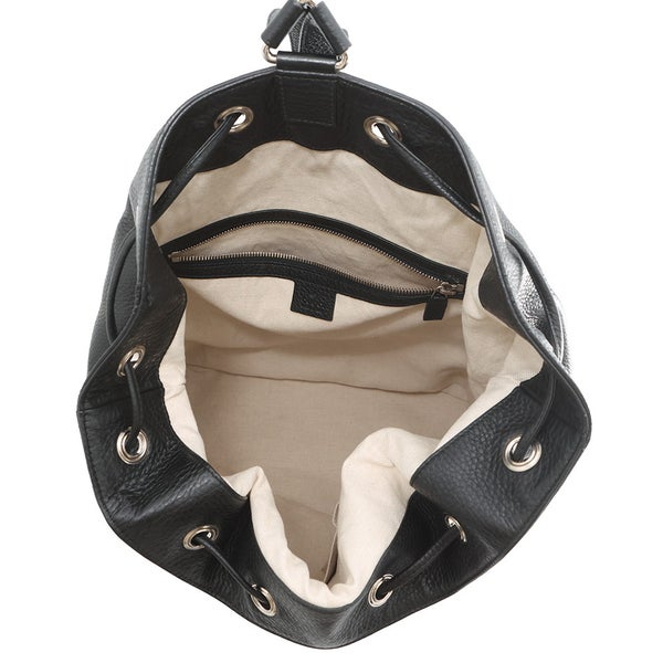 グッチ リュック ソーホー 巾着 バックパック レザー 625770 GUCCI バッグ リュックサック ブラック 黒