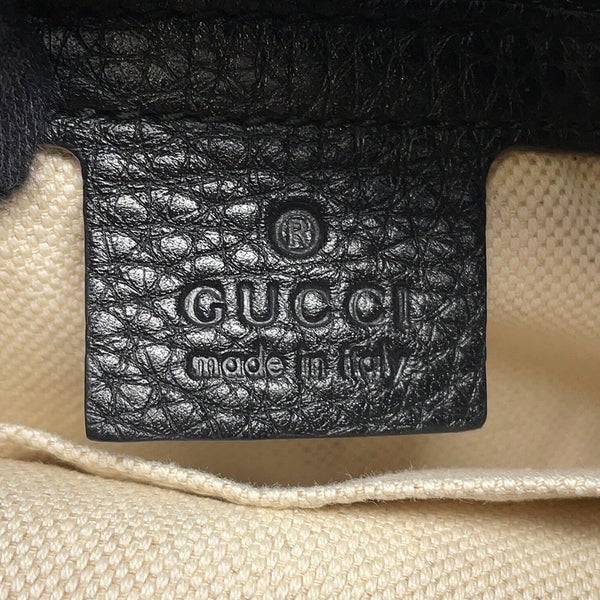 グッチ リュック ソーホー 巾着 バックパック レザー 625770 GUCCI バッグ リュックサック ブラック 黒