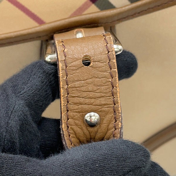 バーバリー トートバッグ ノバチェック キャンバス レザー BURBERRY