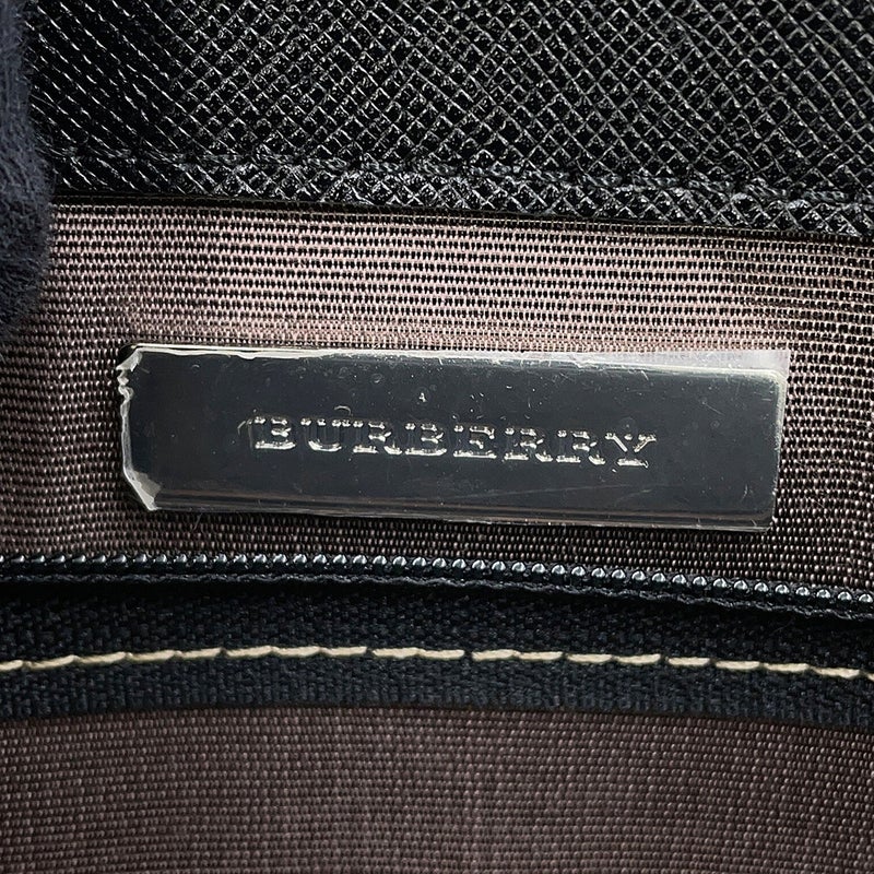バーバリー トートバッグ ノバチェック レザー BURBERRY 黒