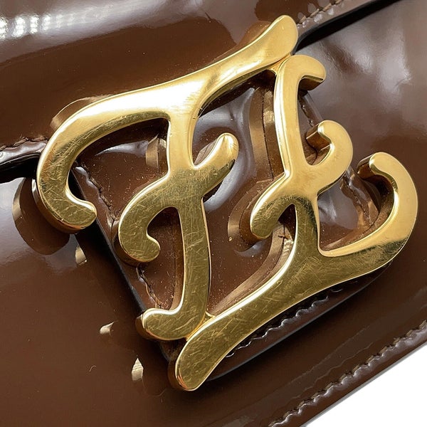 フェンディ ショルダーバッグ カリグラフィ パテント 8BT317 FENDI バッグ