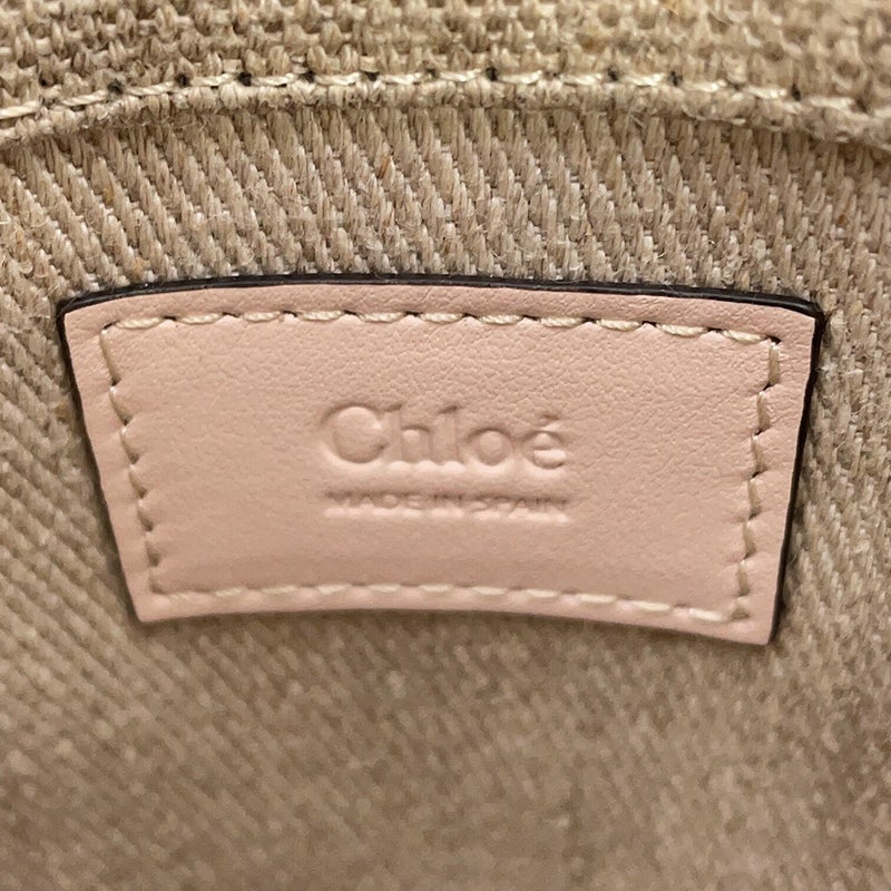 クロエ ハンドバッグ ウッディ ノース サウス ミニ トート キャンバス/カーフレザー CHC24AP243I266J5 Chloe 2way