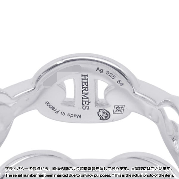 エルメス リング シェーヌダンクル アンシェネ ダブル ロウ SV925シルバー リングサイズ54 HERMES 指輪 Enchainee double row