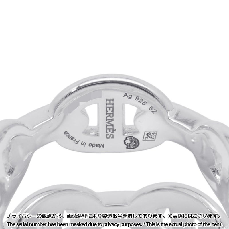 エルメス リング シェーヌダンクル アンシェネ ダブル ロウ SV925シルバー リングサイズ52 HERMES 指輪 Enchainee double row