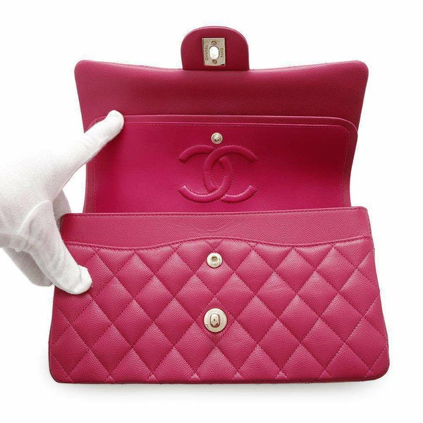 シャネル チェーンショルダーバッグ マトラッセ25 ココマーク キャビアスキン ダブルチェーン A01112 CHANEL