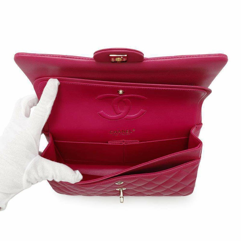 シャネル チェーンショルダーバッグ マトラッセ25 ココマーク キャビアスキン ダブルチェーン A01112 CHANEL