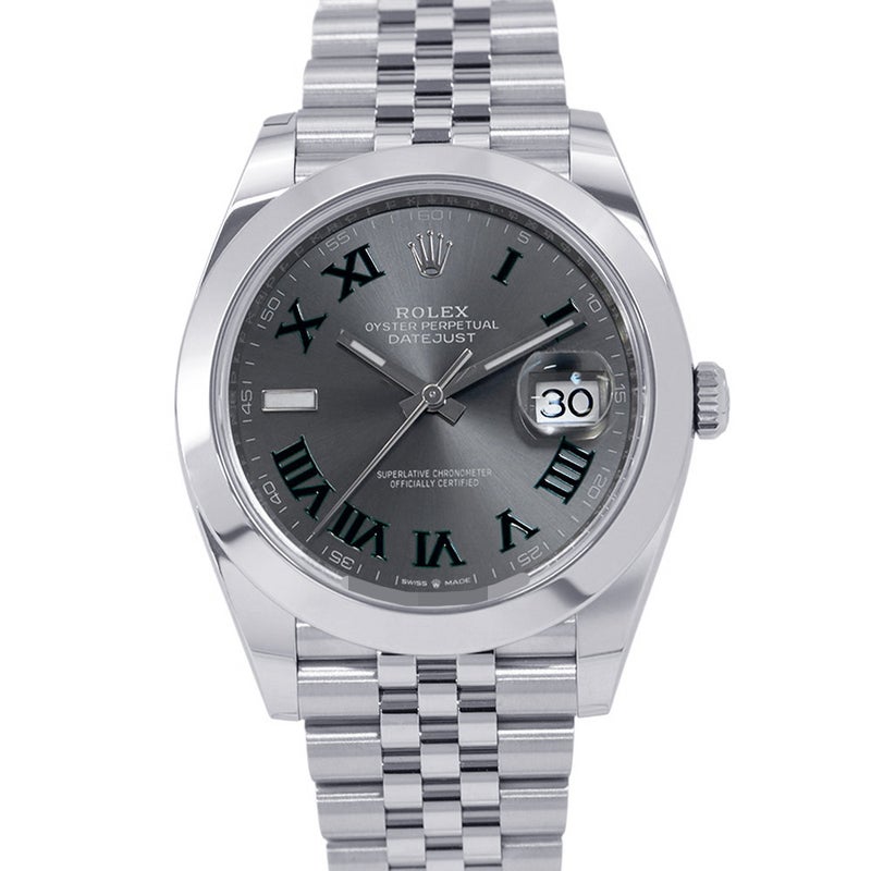 ロレックス デイトジャスト41 ランダムシリアル ルーレット 126300 ROLEX 腕時計 スレート文字盤