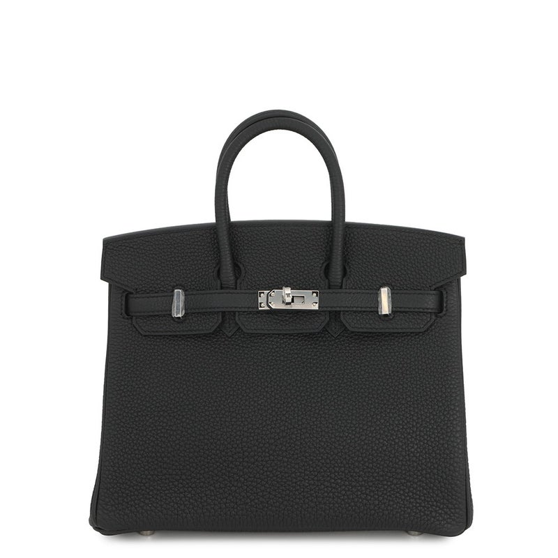 エルメス バーキン25 ブラック/シルバー金具 トゴ K刻印 HERMES Birkin ハンドバッグ 黒