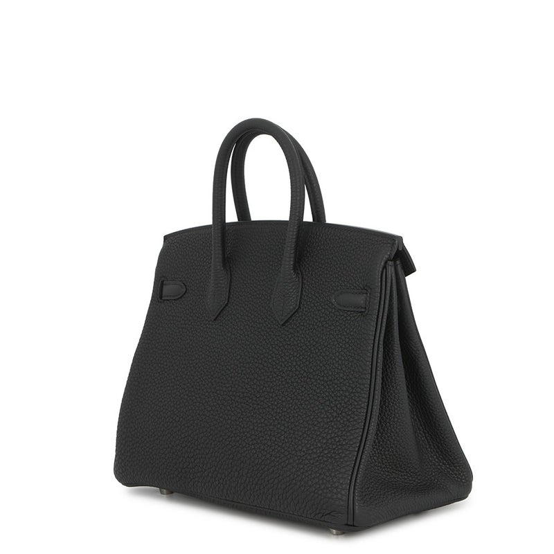 エルメス バーキン25 ブラック/シルバー金具 トゴ K刻印 HERMES Birkin ハンドバッグ 黒