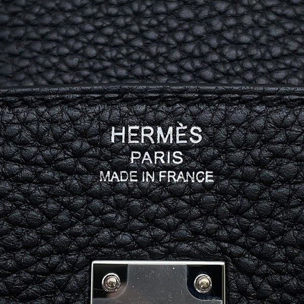 エルメス バーキン25 ブラック/シルバー金具 トゴ K刻印 HERMES Birkin ハンドバッグ 黒