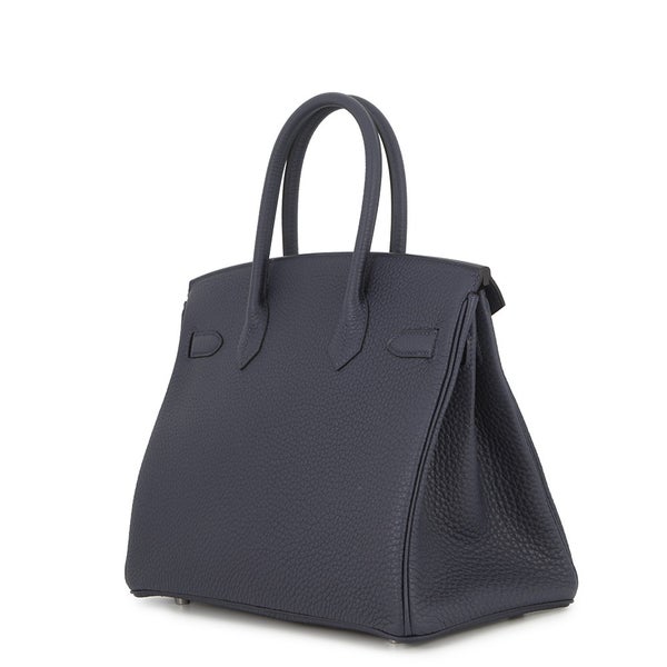 エルメス バーキン30 ブルーニュイ/シルバー金具 トゴ K刻印 HERMES Birkin ハンドバッグ