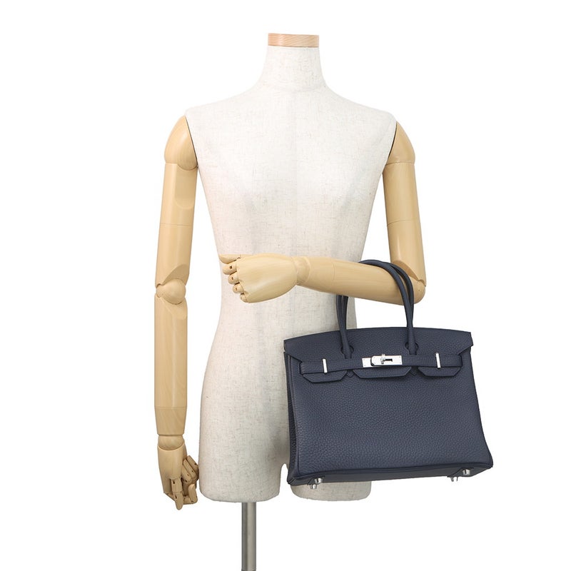 エルメス バーキン30 ブルーニュイ/シルバー金具 トゴ K刻印 HERMES Birkin ハンドバッグ