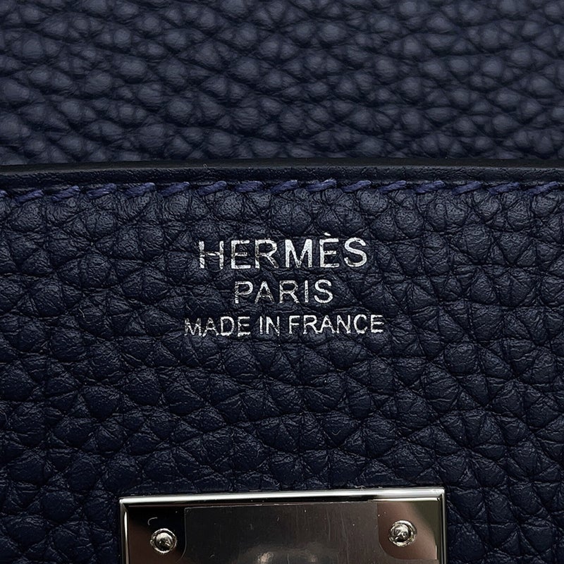 エルメス バーキン30 ブルーニュイ/シルバー金具 トゴ K刻印 HERMES Birkin ハンドバッグ