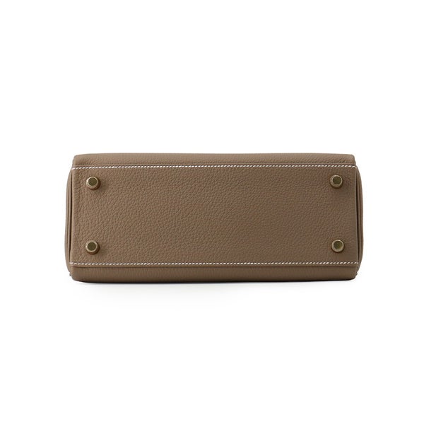 エルメス ハンドバッグ ケリー25 内縫い エトゥープ/ゴールド金具 トゴ K刻印 HERMES 2wayバッグ