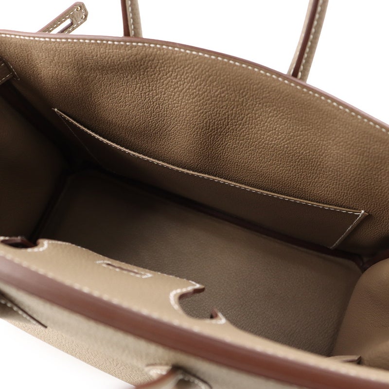 エルメス バーキン25 エトゥープ/シルバー金具 トゴ G刻印 HERMES