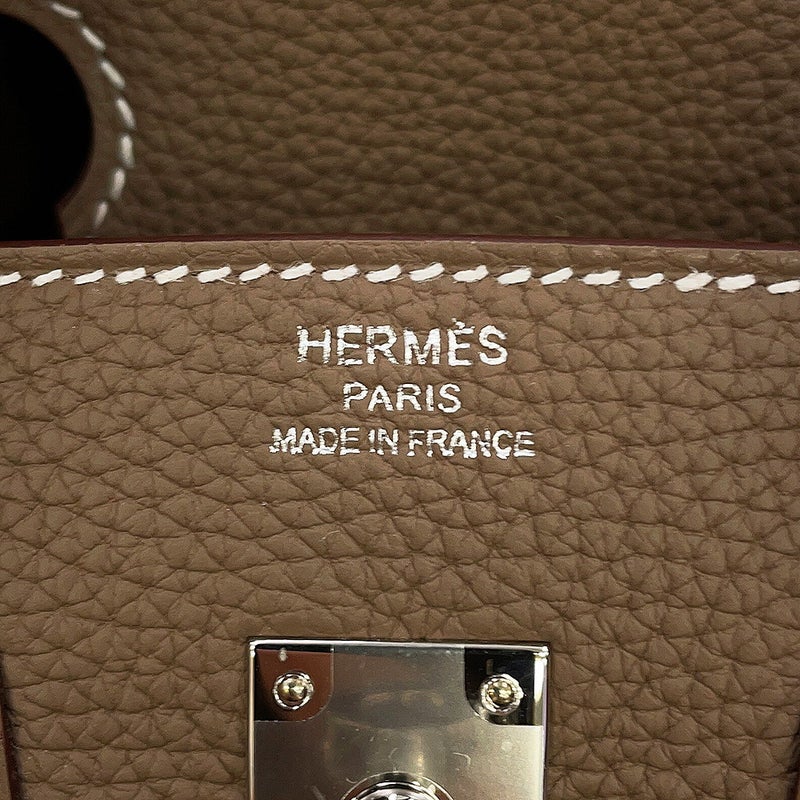 エルメス バーキン25 エトゥープ/シルバー金具 トゴ G刻印 HERMES