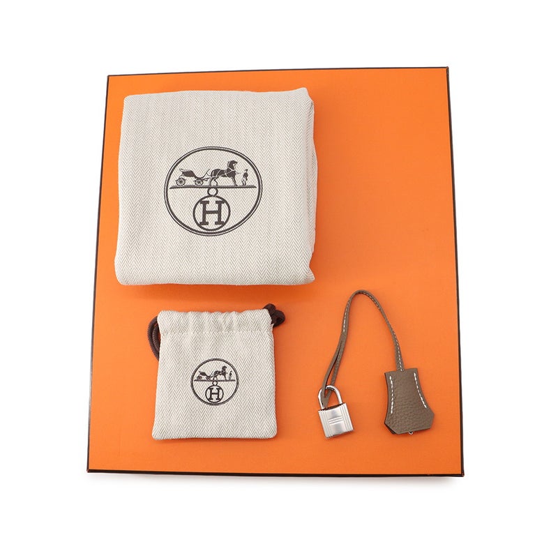 エルメス バーキン25 エトゥープ/シルバー金具 トゴ G刻印 HERMES