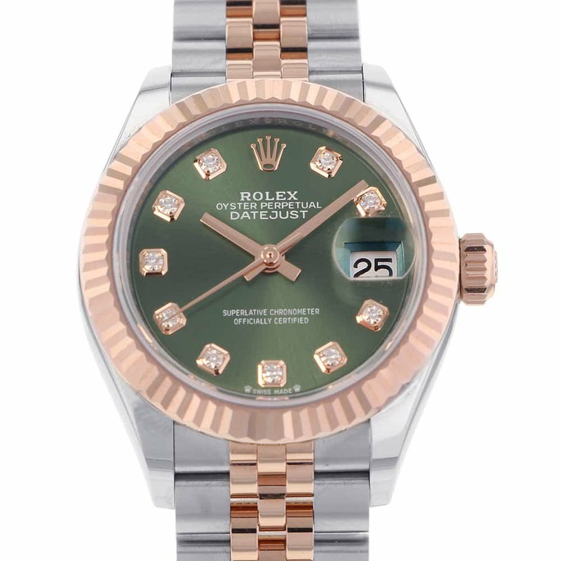 ロレックス レディ デイトジャスト 279171G ROLEX 腕時計 オリーブグリーン文字盤