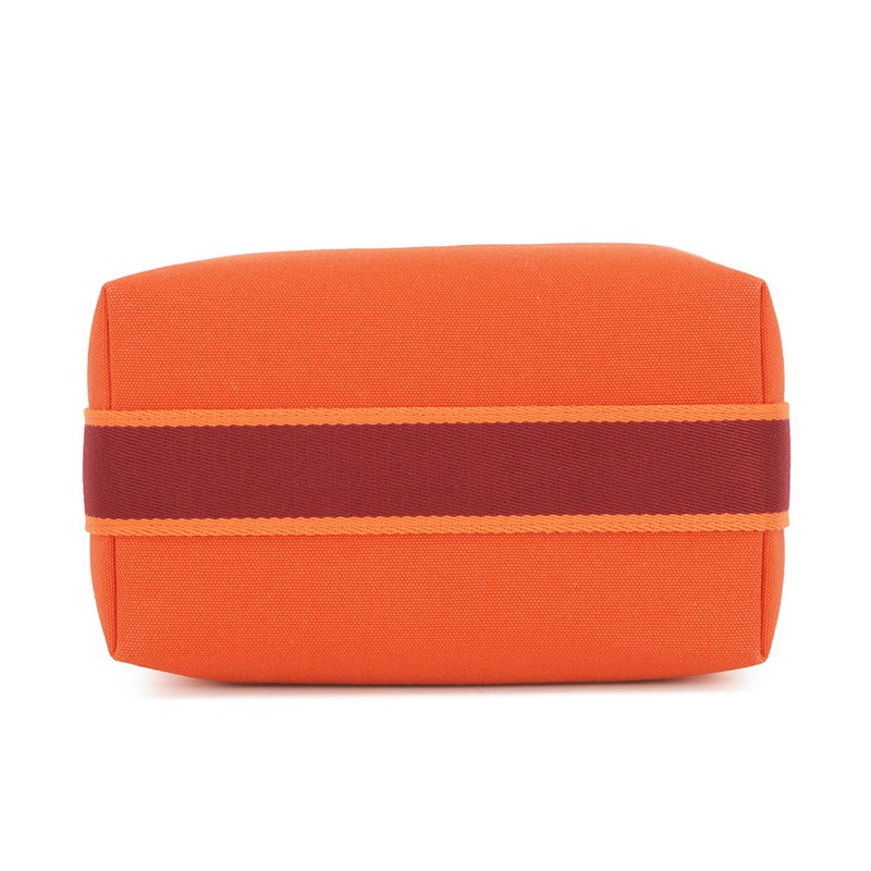 エルメス ポーチ ブリッド・ア・ブラックPM オランジュ・フー/シルバー金具 キャンバス HERMES 小物入れ