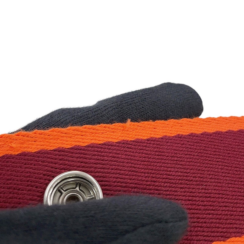 エルメス ポーチ ブリッド・ア・ブラックPM オランジュ・フー/シルバー金具 キャンバス HERMES 小物入れ