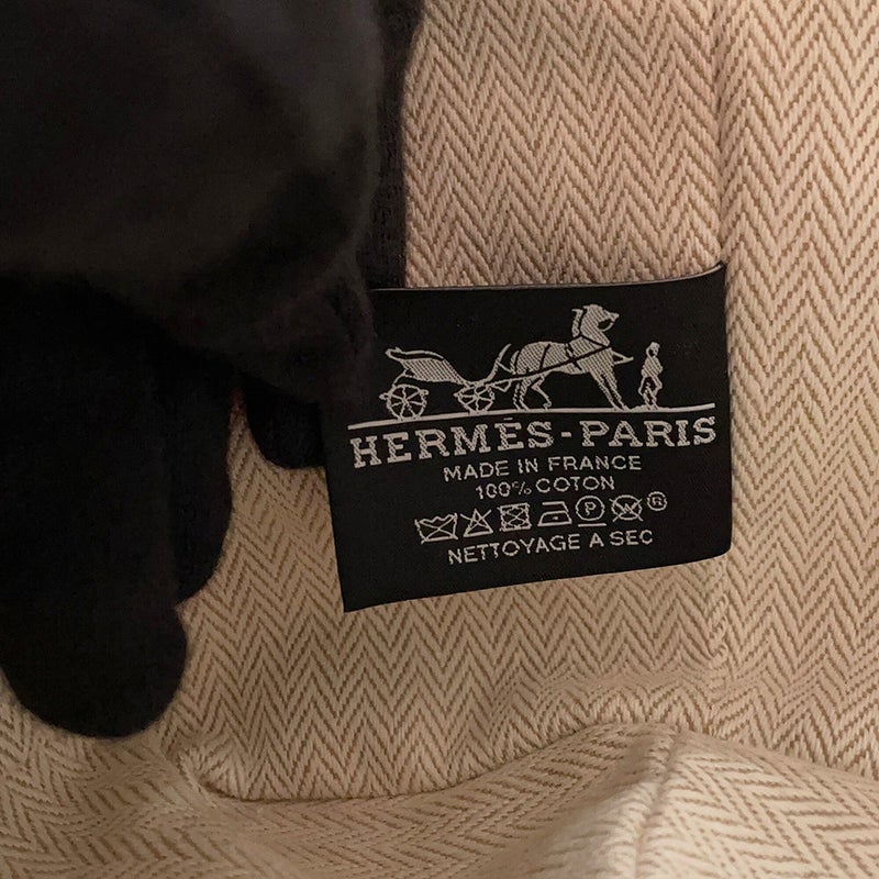 エルメス ポーチ ブリッド・ア・ブラックPM オランジュ・フー/シルバー金具 キャンバス HERMES 小物入れ