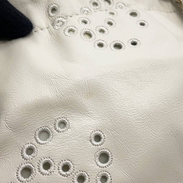 シャネル ハンドバッグ CHANEL 22 ミニ ココマーク パンチング シャイニーカーフレザー AS3980 2wayショルダー 白