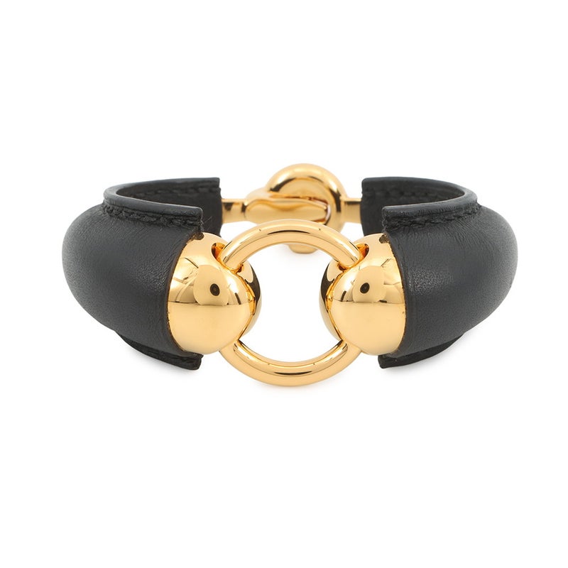 エルメス ブレスレット エピュール エスケトル ブラック/ゴールド金具 スイフト W刻印 黒