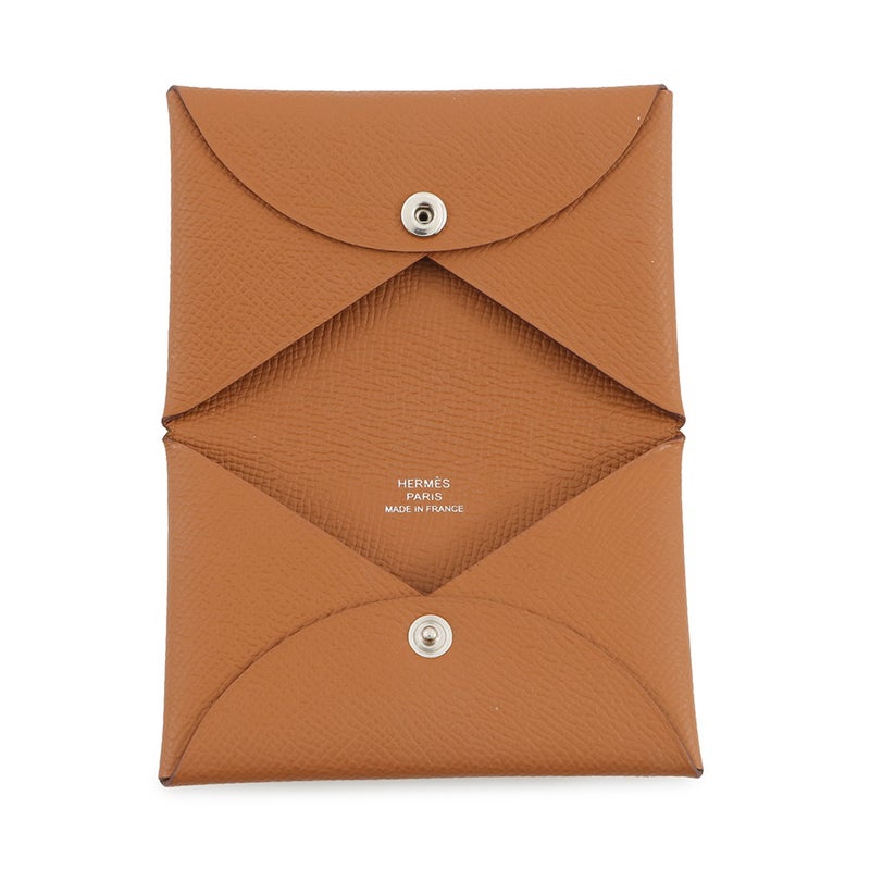 エルメス カードケース カルヴィ デュオ ゴールド/シルバー金具 エプソン U刻印 HERMES 名刺入れ