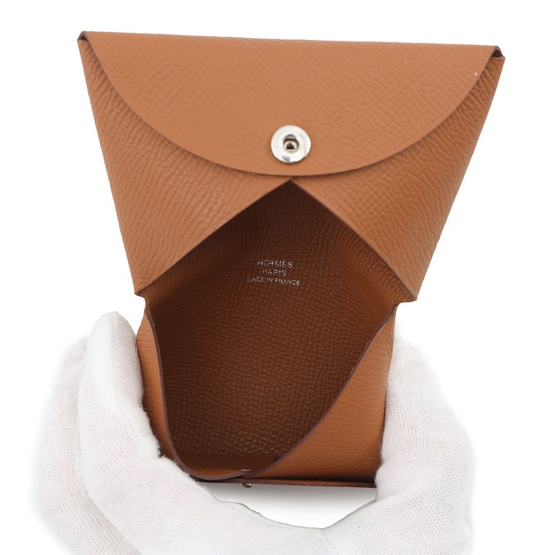 エルメス カードケース カルヴィ デュオ ゴールド/シルバー金具 エプソン U刻印 HERMES 名刺入れ