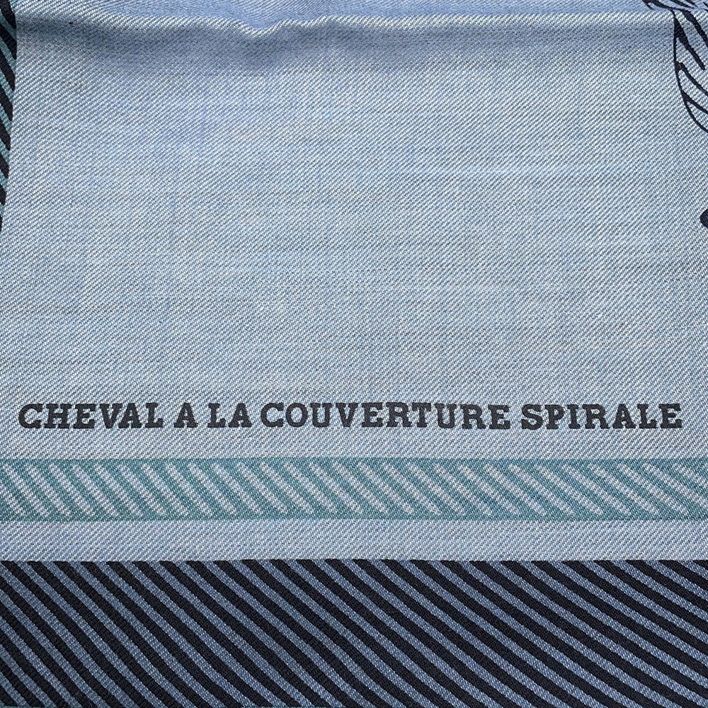 エルメス スカーフ カレH 100 馬着スパイラル Cheval a la Couverture