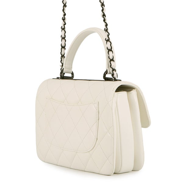 シャネル ハンドバッグ ココマーク マトラッセ  トレンディCC A92236 CHANEL バッグ 2way チェーンショルダー 白