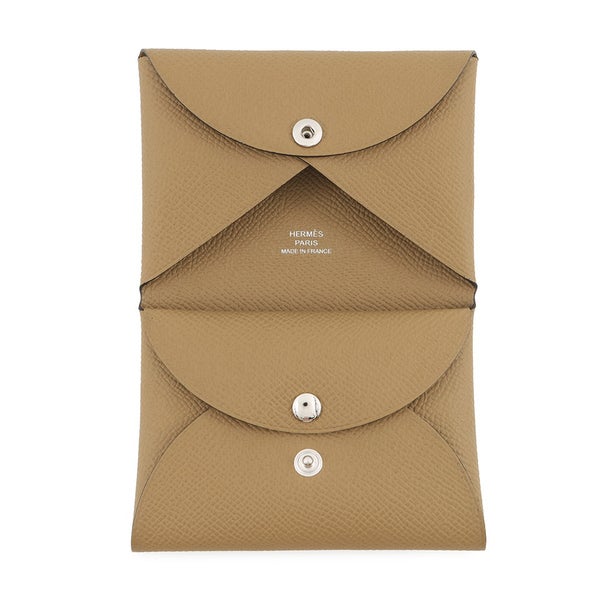 エルメス コインケース カルヴィ デュオ デュンヌ/シルバー金具 エプソン G刻印 HERMES 財布