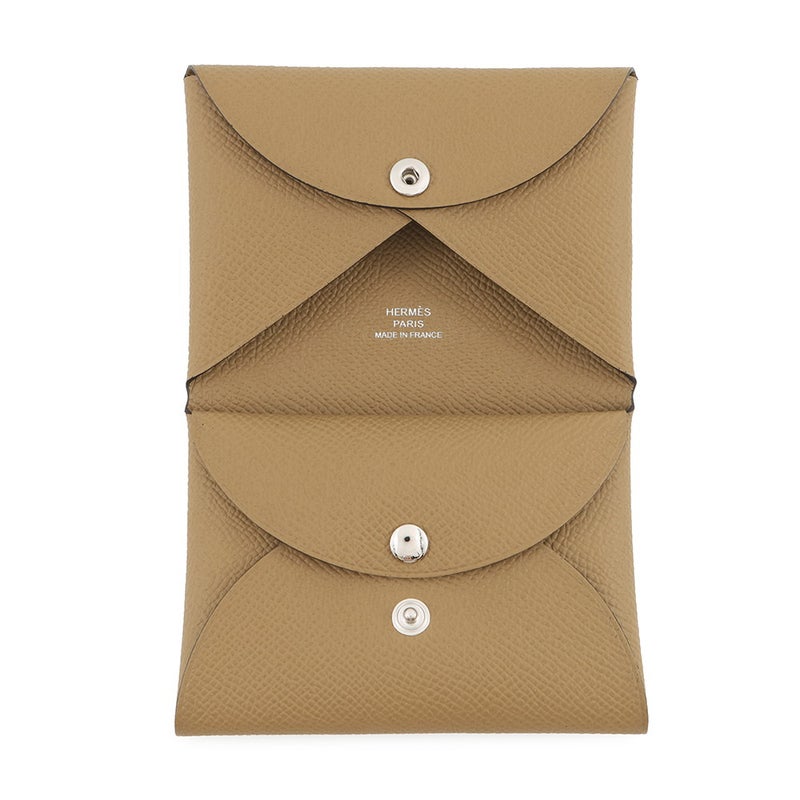 エルメス コインケース カルヴィ デュオ デュンヌ/シルバー金具 エプソン G刻印 HERMES 財布