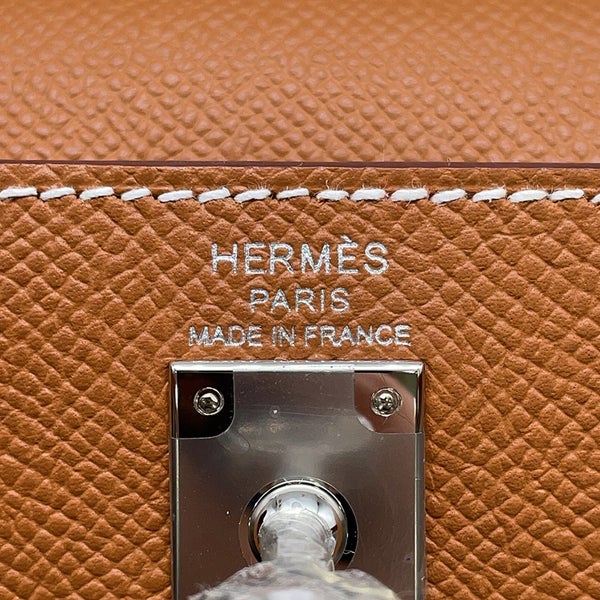 エルメス ハンドバッグ ケリー25 外縫い ゴールド/シルバー金具 エプソン G刻印 HERMES Kelly 2wayバッグ
