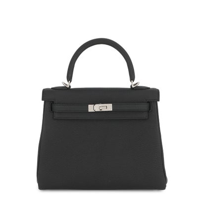 Hermès Kelly 25 Black Togo Palladium