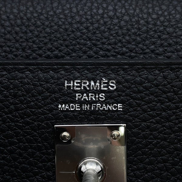 エルメス ハンドバッグ ケリー25 内縫い ブラック/シルバー金具 トゴ G刻印 HERMES Kelly 2wayバッグ 黒