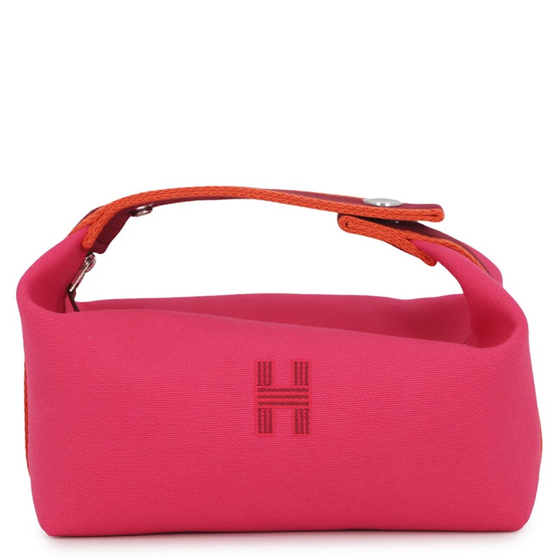 エルメス ポーチ ブリッド・ア・ブラックPM ハイビスカス/シルバー金具 キャンバス HERMES バッグ 小物入れ