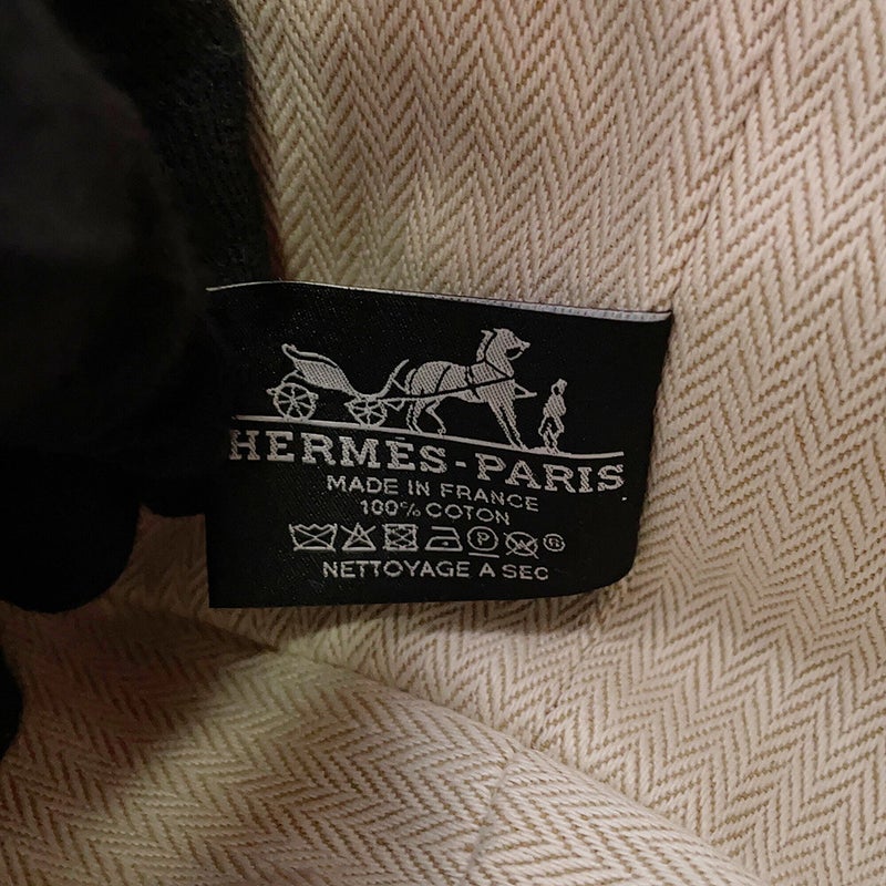 エルメス ポーチ ブリッド・ア・ブラックPM ハイビスカス/シルバー金具 キャンバス HERMES バッグ 小物入れ