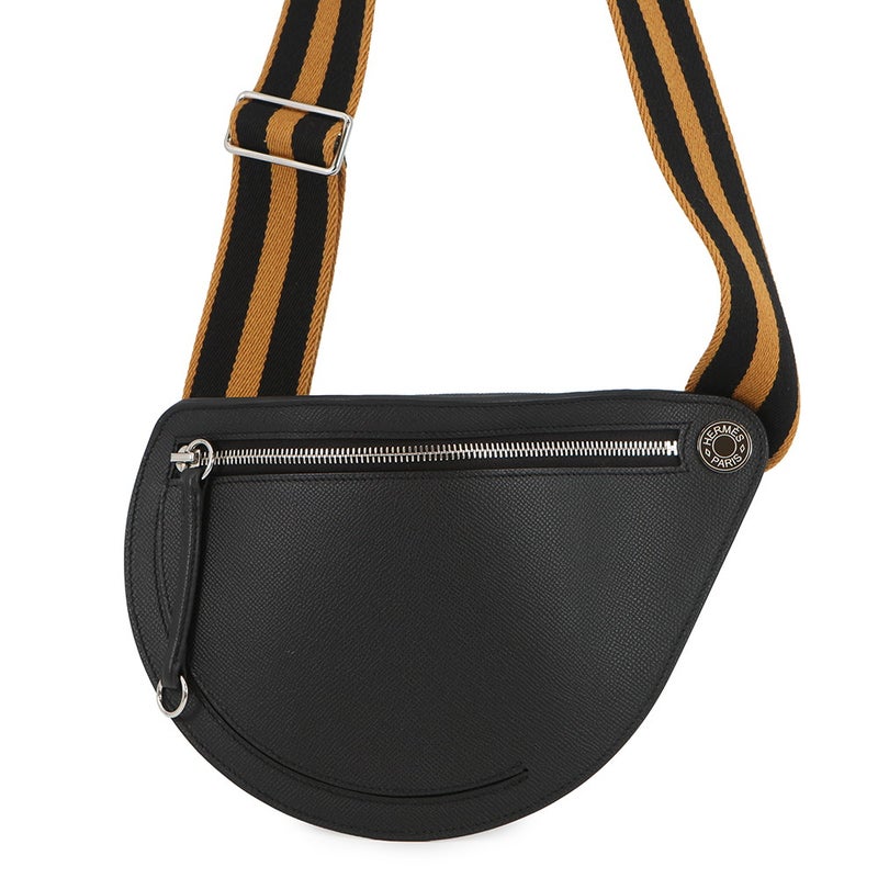 エルメス ショルダーバッグ プティットコース ブラック/シルバー金具 エプソン B刻印 HERMES 黒