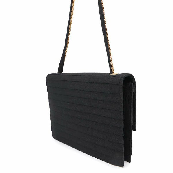 シャネル チェーンショルダーバッグ 2.55 コットン CHANEL バッグ 黒