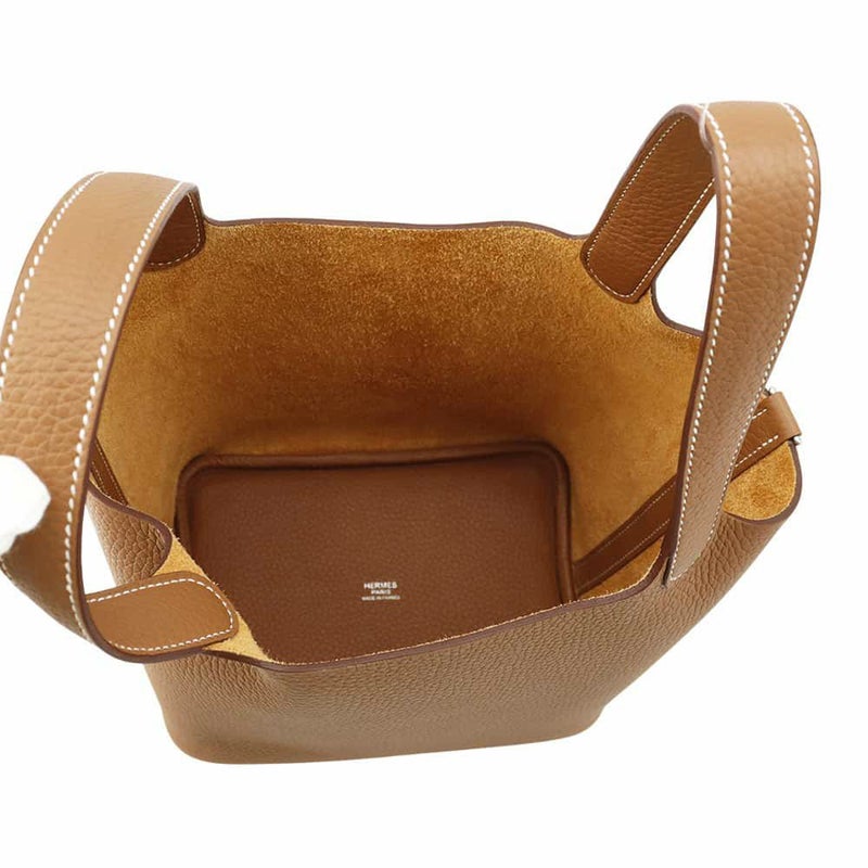 エルメス ハンドバッグ ピコタンロックPM ゴールド/シルバー金具 トリヨンクレマンス W刻印