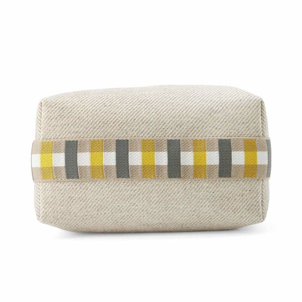 エルメス ポーチ ブリッド・ア・ブラック オ・カレ PM セーグル/シルバー金具 ウール HERMES