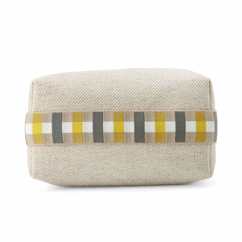 エルメス ポーチ ブリッド・ア・ブラック オ・カレ PM セーグル/シルバー金具 ウール HERMES