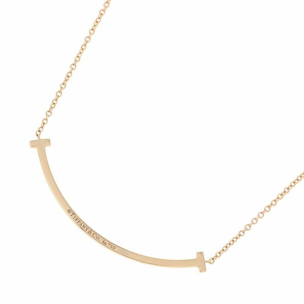 ティファニー ネックレス Tスマイル ペンダント スモール ダイヤモンド 計0.03ct K18PGピンクゴールド 74956963 Tiffany&Co. ジュエリー