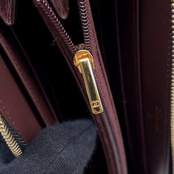 シャネル 長財布 クラシック ロング ジップ ウォレット マトラッセ ココマーク キャビアスキン AP0242 CHANEL 黒