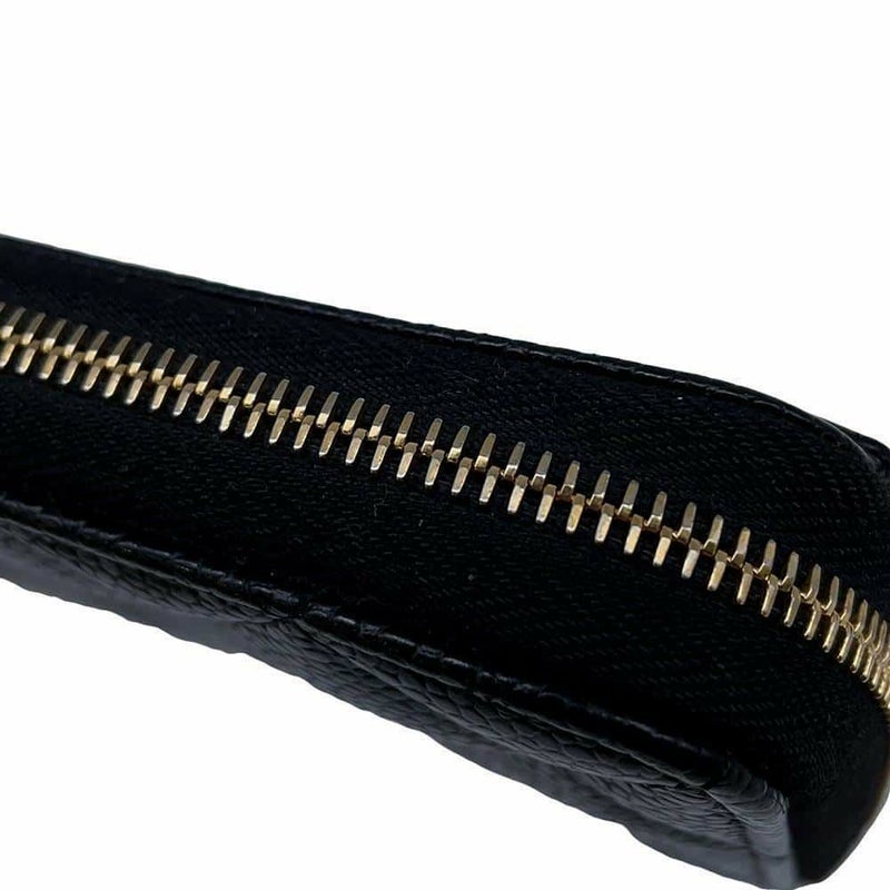 シャネル 長財布 クラシック ロング ジップ ウォレット マトラッセ ココマーク キャビアスキン AP0242 CHANEL 黒