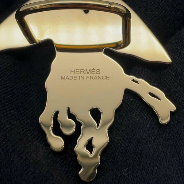 エルメス スカーフリング ペガス・グラヴェ カレ用 メタル HERMES アクセサリー